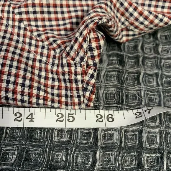 TOMMY HILFIGER Vintage Plaid Men's Long Sleeve Button Down Shirt L #817 - Picture 7 of 8